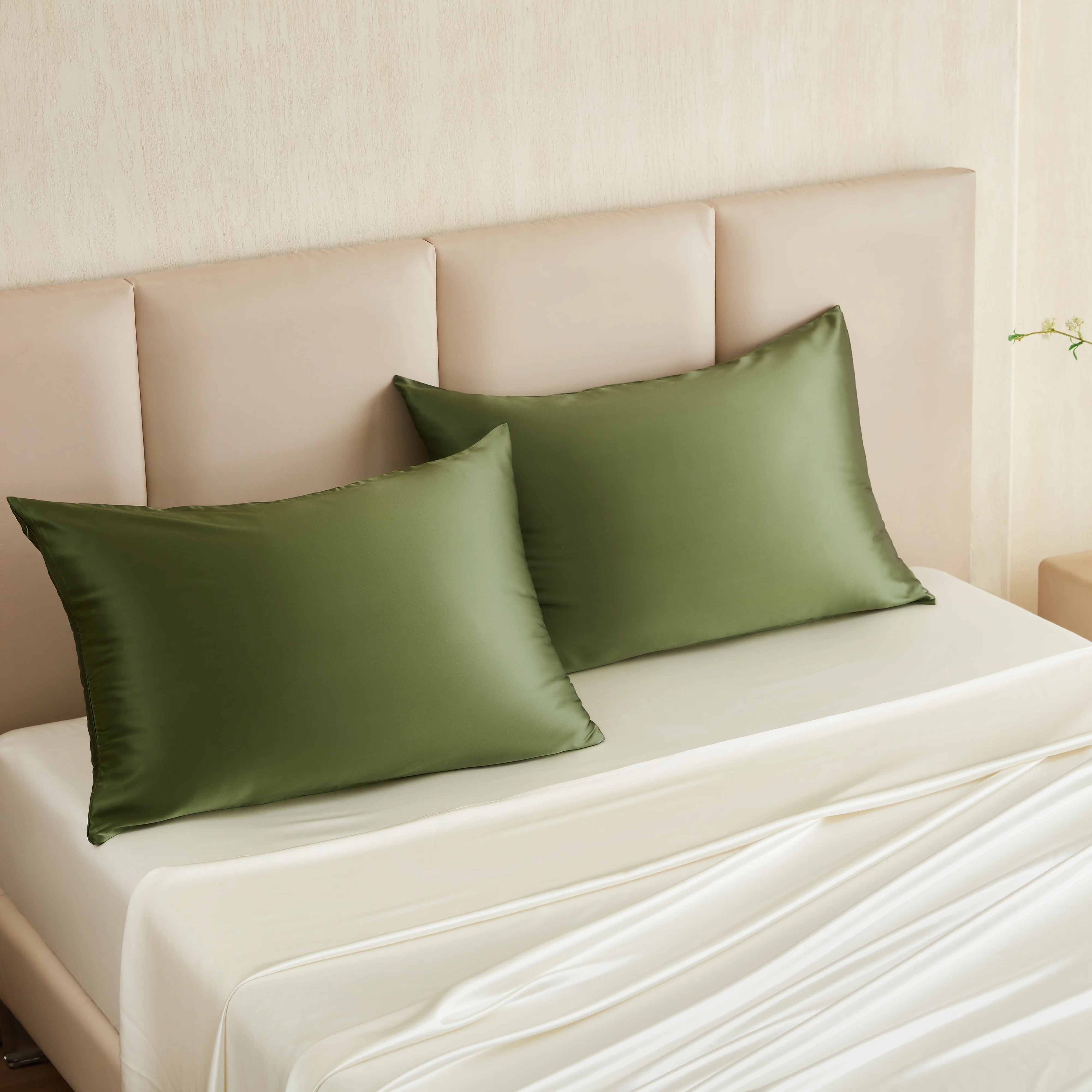19 Momme Silk Pillowcase - Olive - Image 9