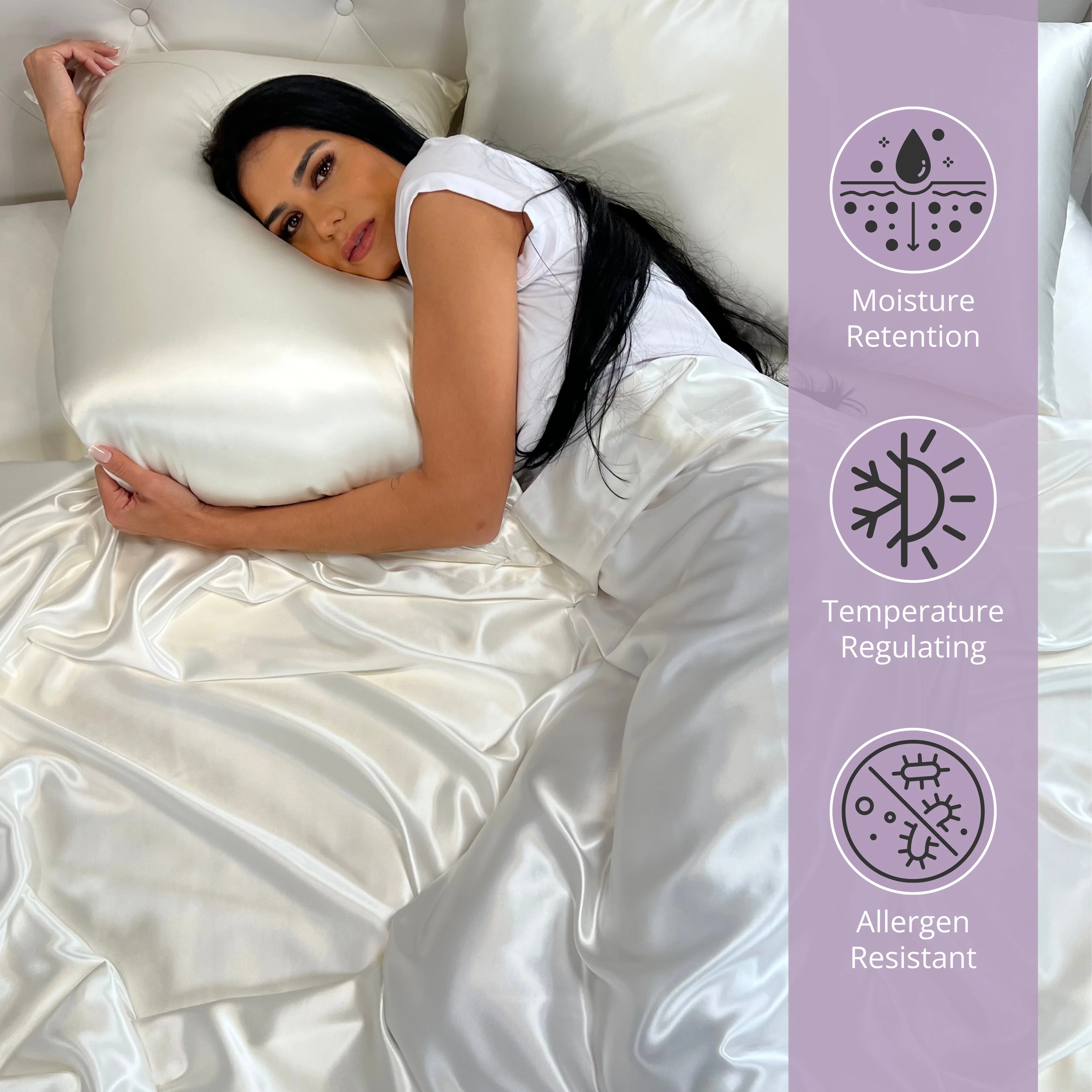 19 Momme Silk Sheet Set - Natural Ivory - Image 4