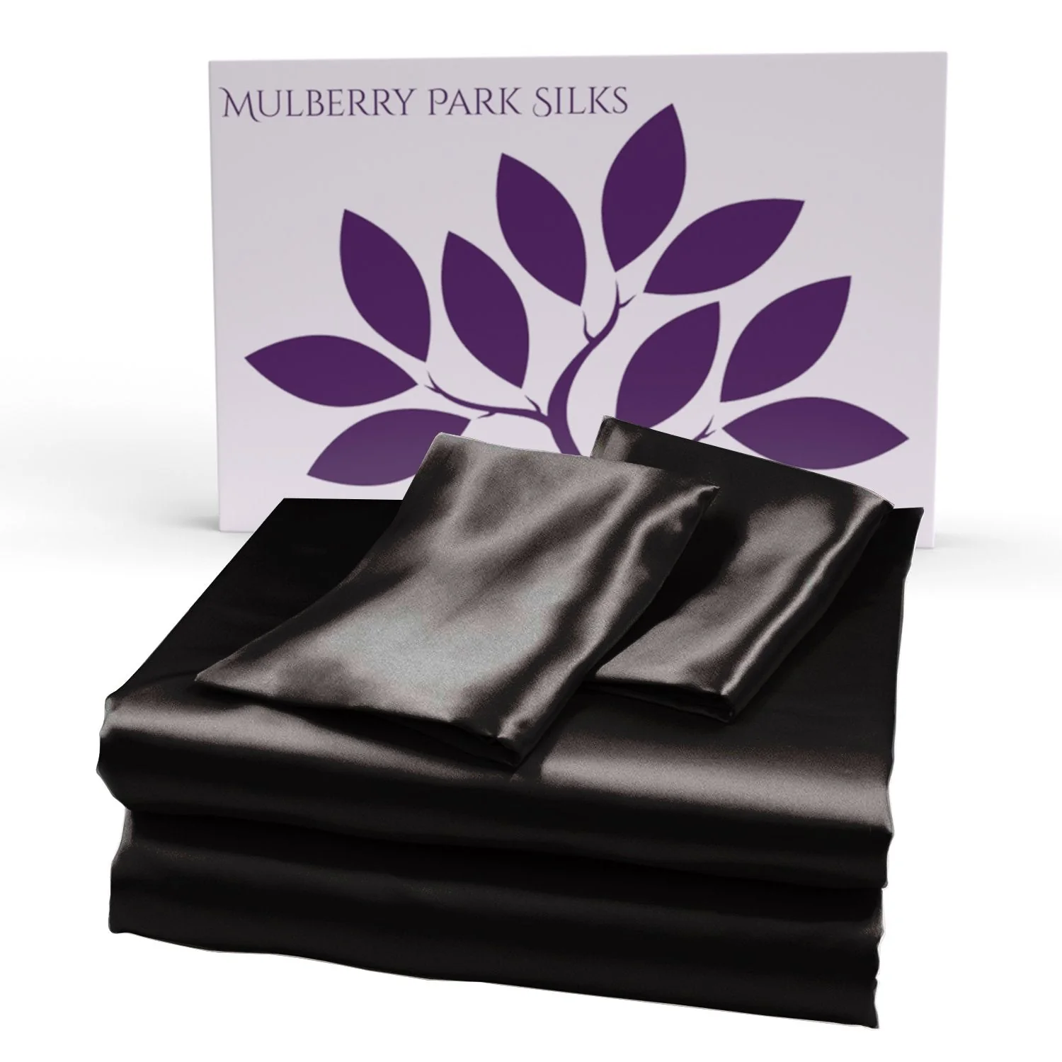 19 Momme Silk Sheet Set - Black - Image 7