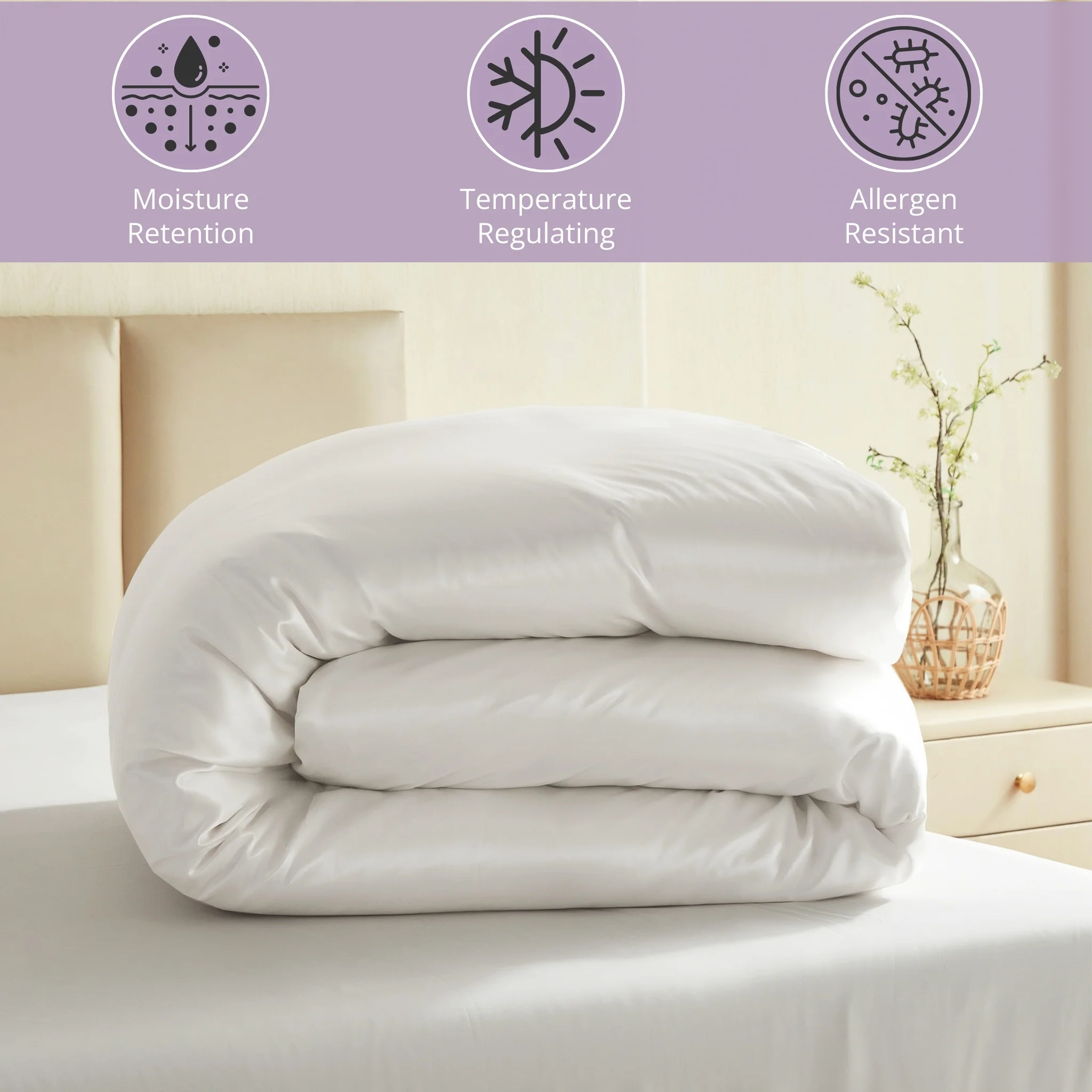 22 Momme Silk Duvet Cover - White - Image 4