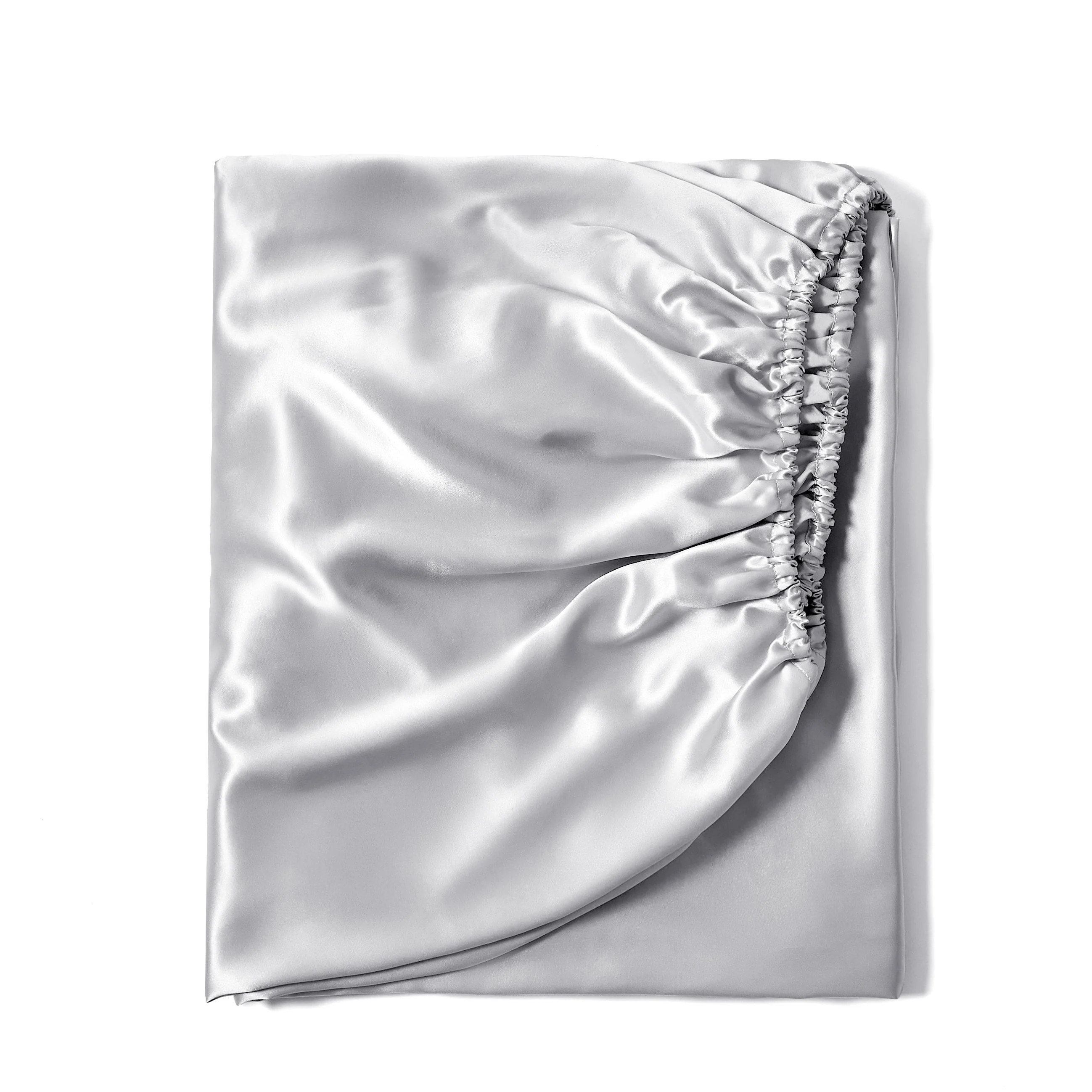 22 Momme Silk Fitted Sheet - Silver - Image 4
