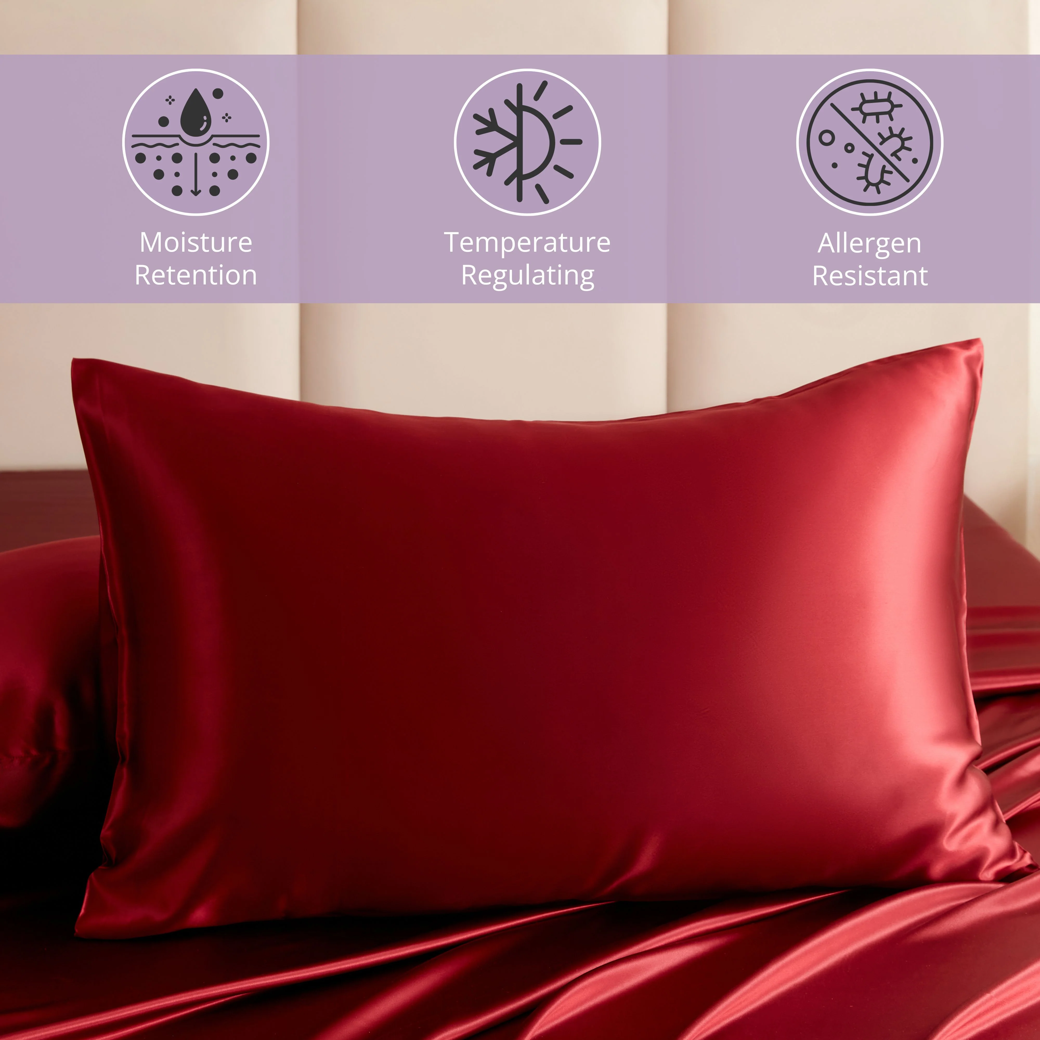 22 Momme Silk Pillowcase - Cabernet - Image 3