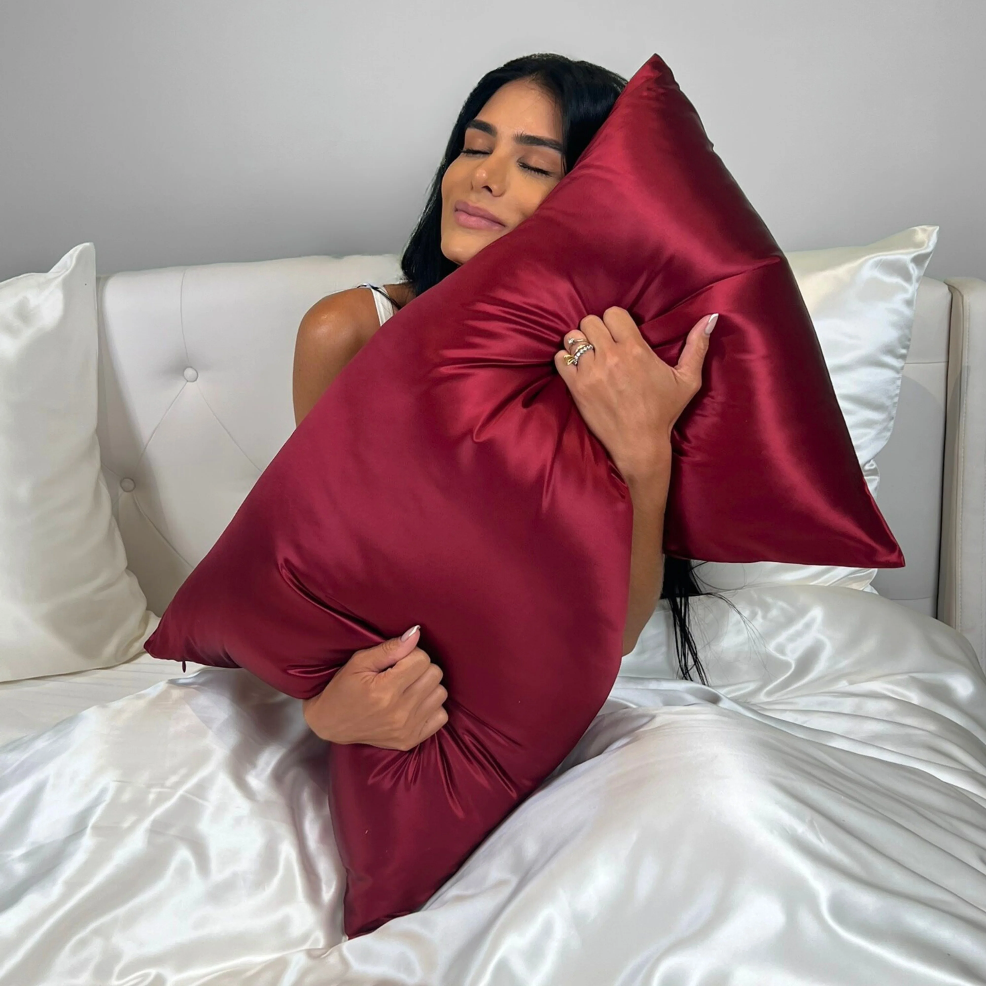 22 Momme Silk Pillowcase - Cabernet - Image 8