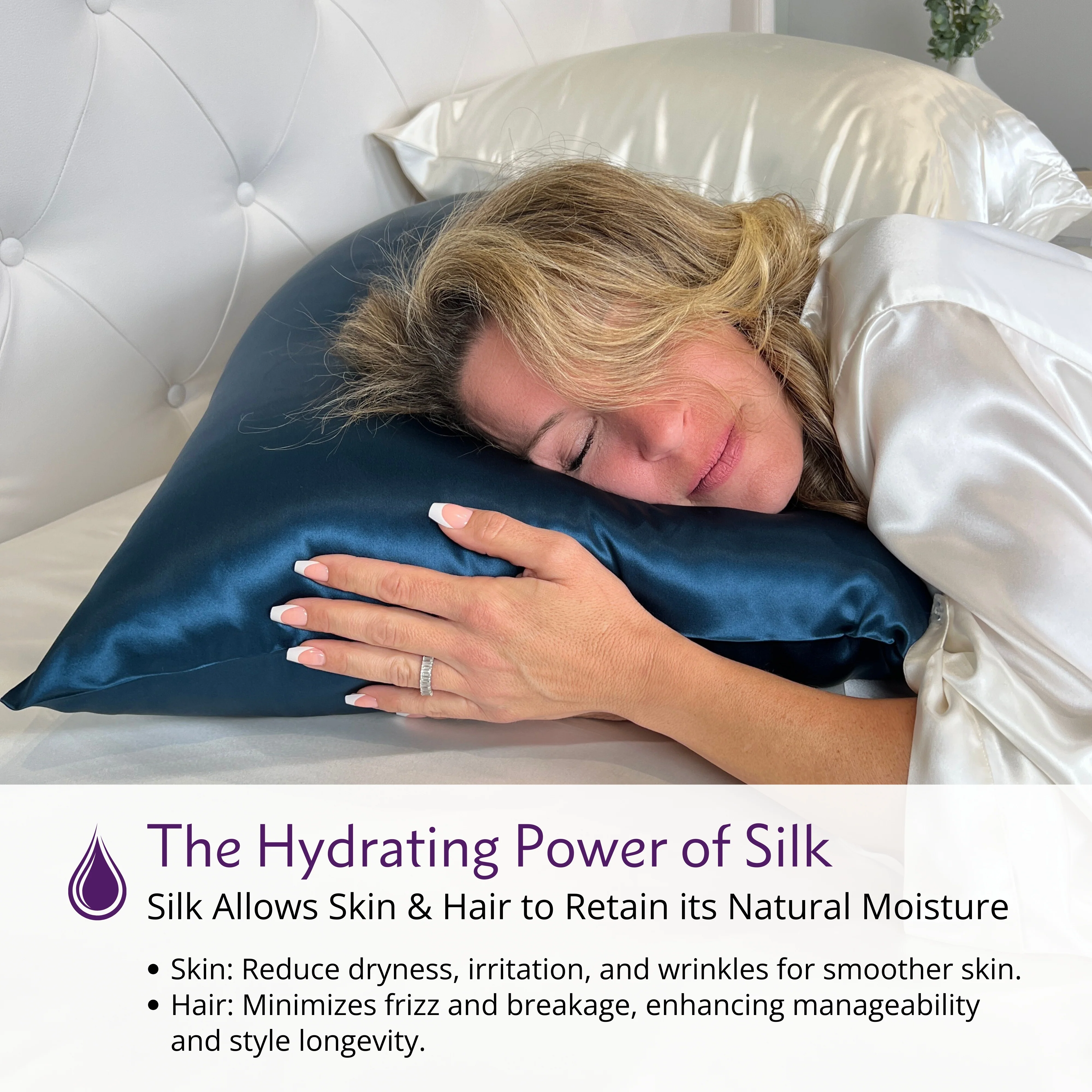 22 Momme Silk Pillowcase - Deep Sea - Image 5