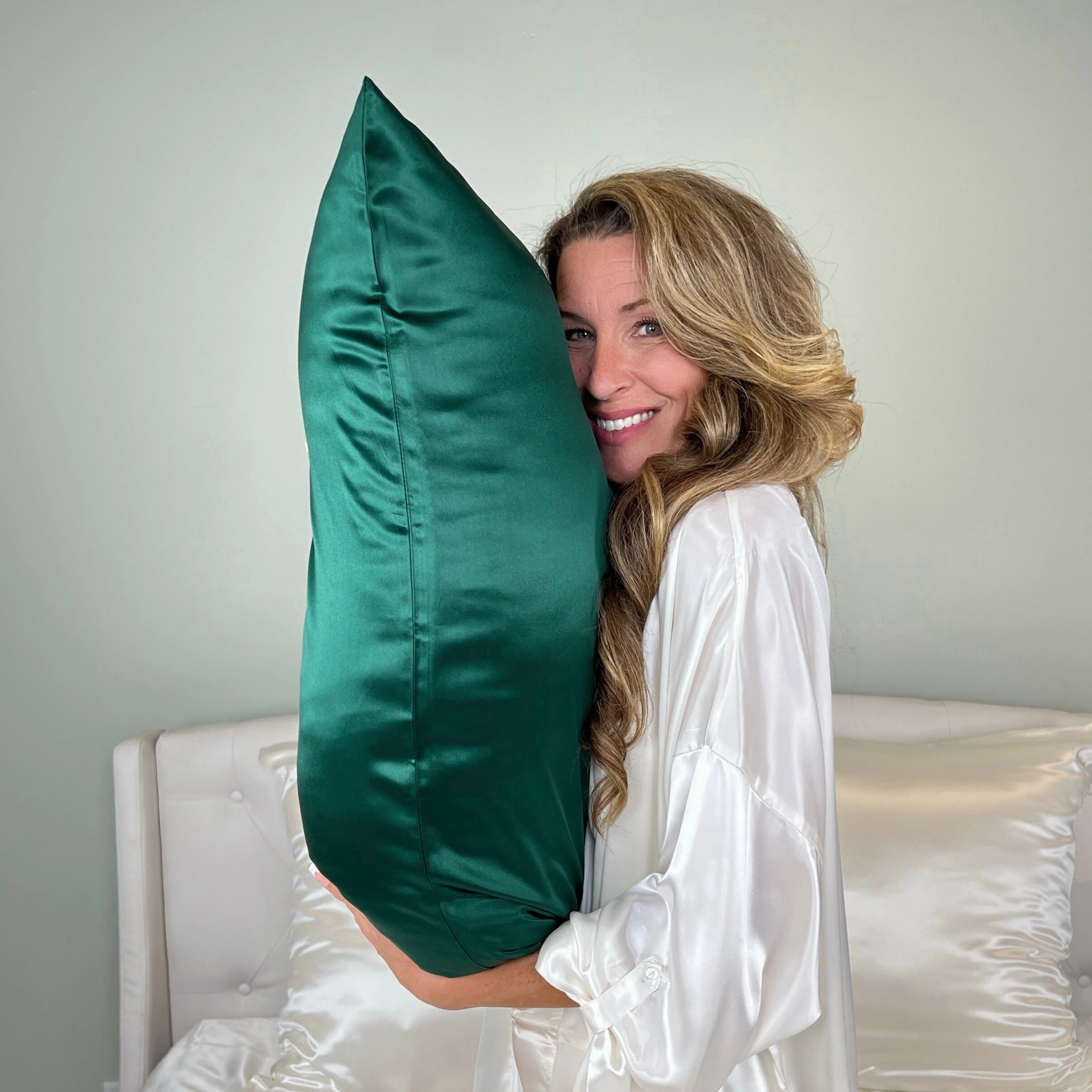 22 Momme Silk Pillowcase - Eden Green - Image 8