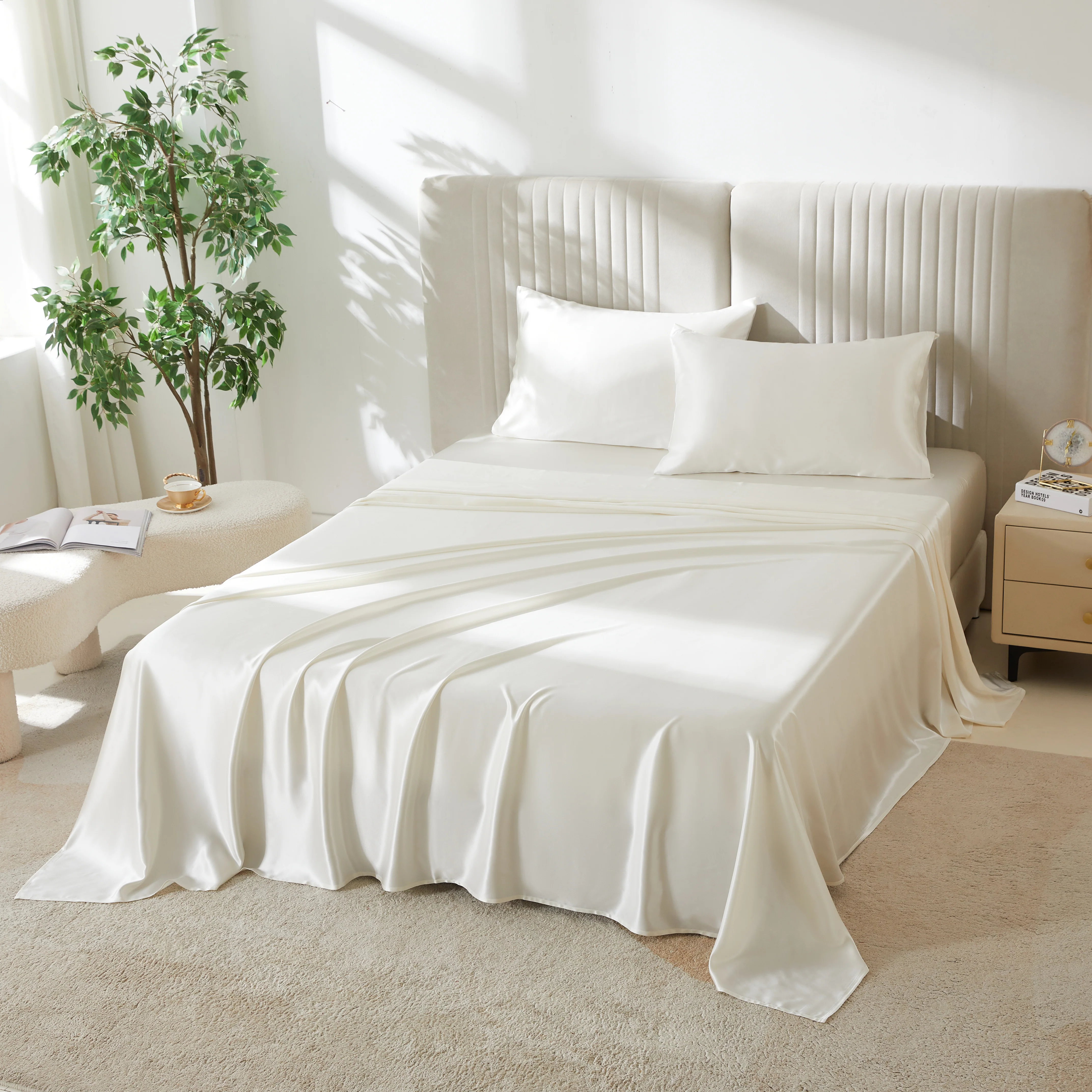 22 Momme Silk Sheet Set - Natural Ivory - Image 8
