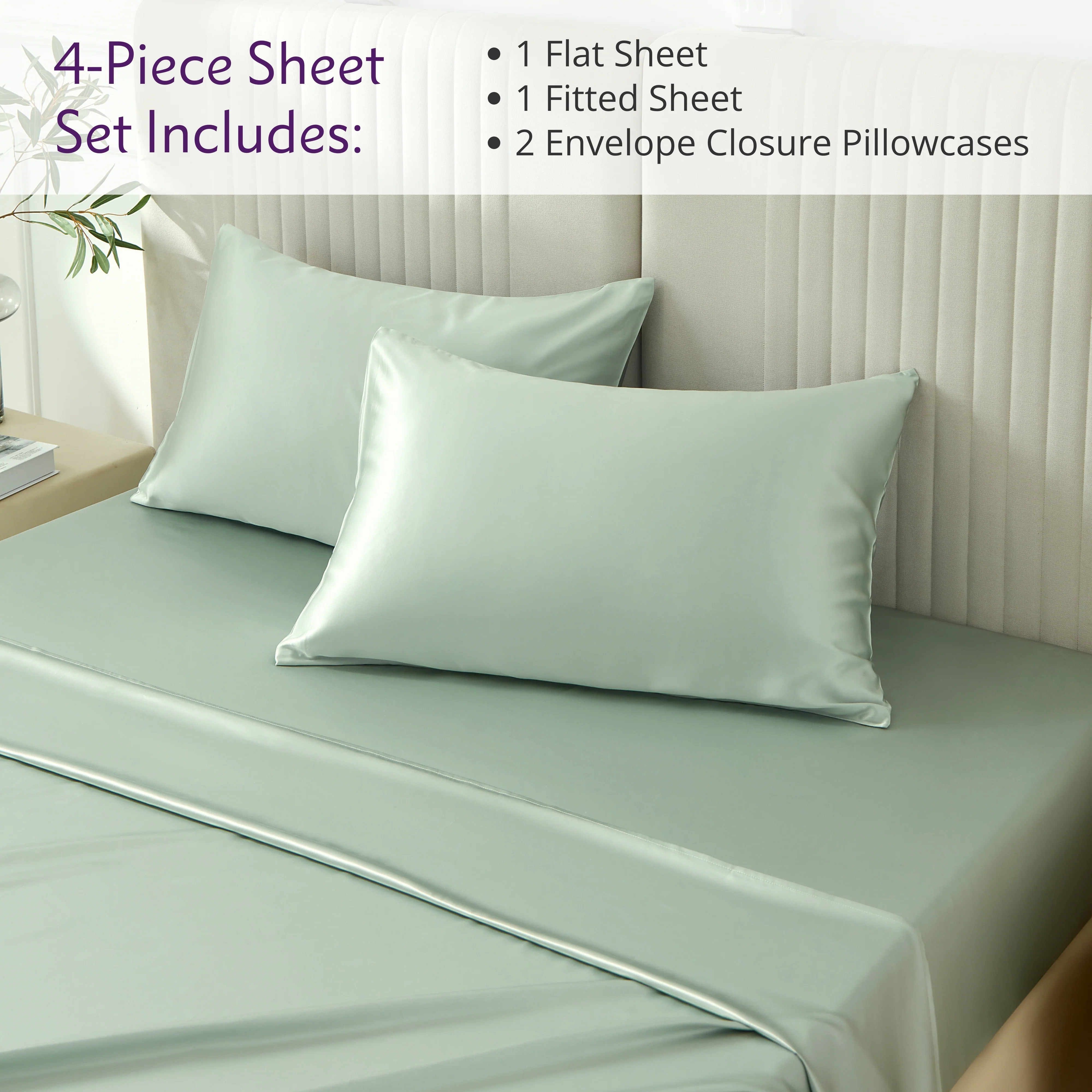 22 Momme Silk Sheet Set - Sage - Image 3