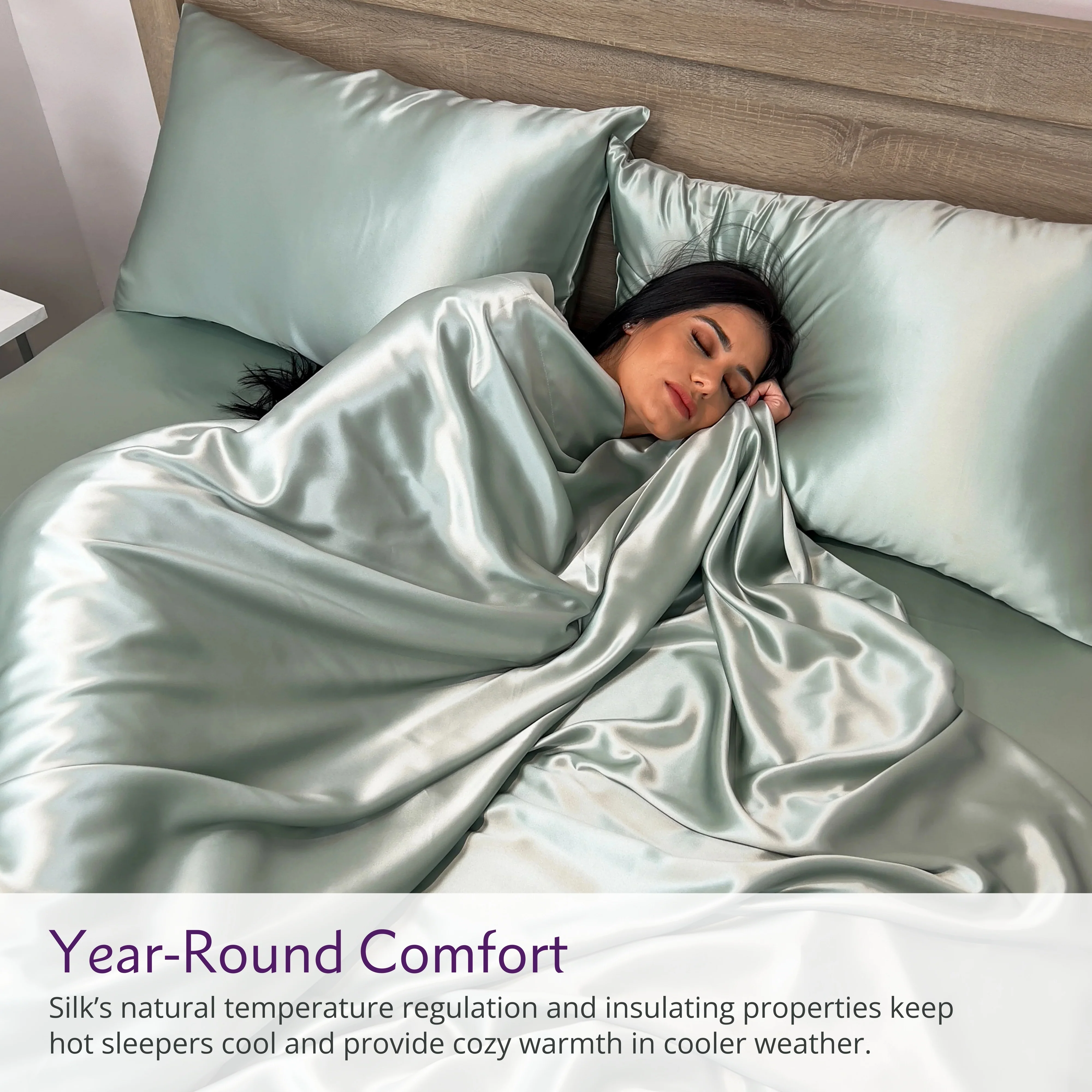22 Momme Silk Sheet Set - Sage - Image 6