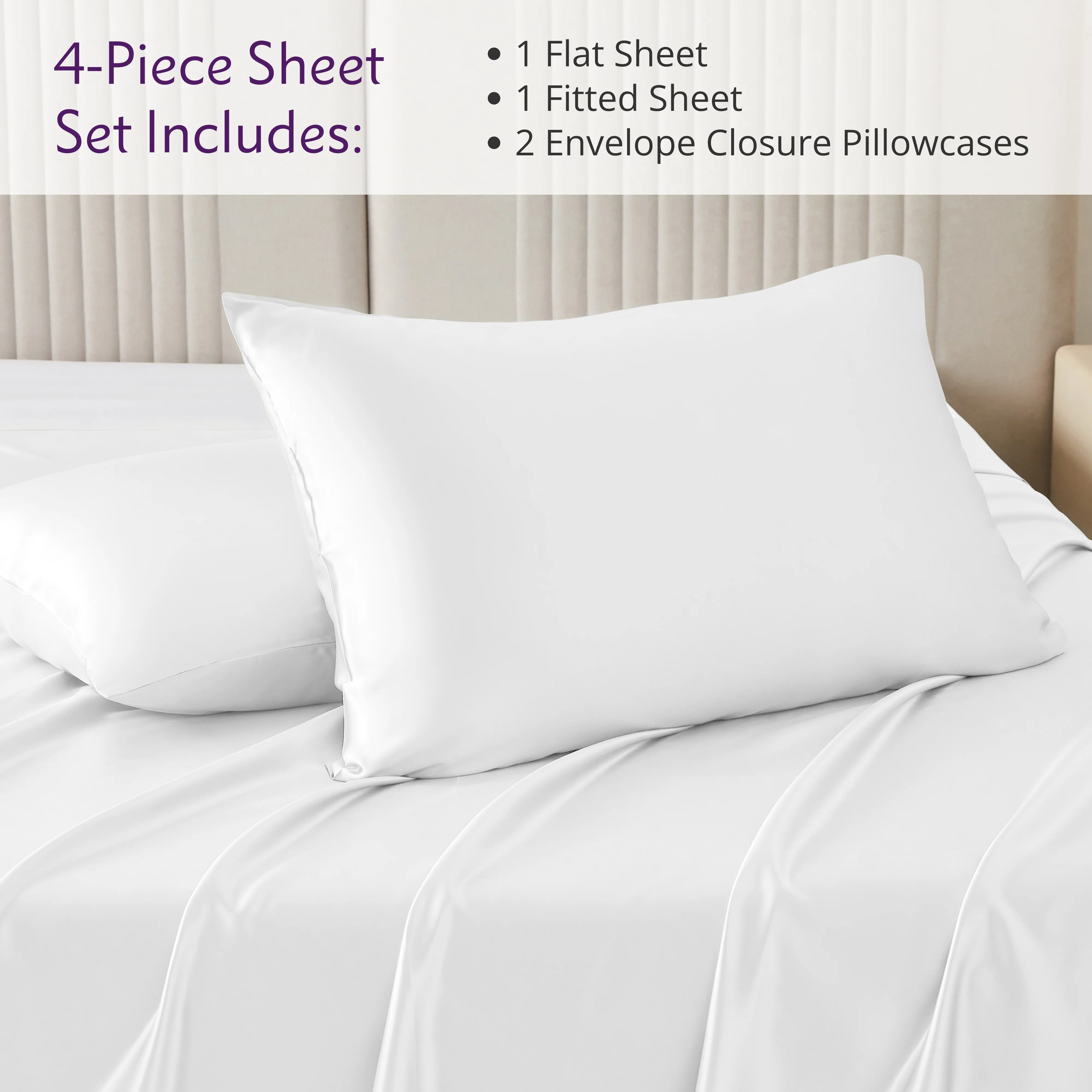 22 Momme Silk Sheet Set - White - Image 3
