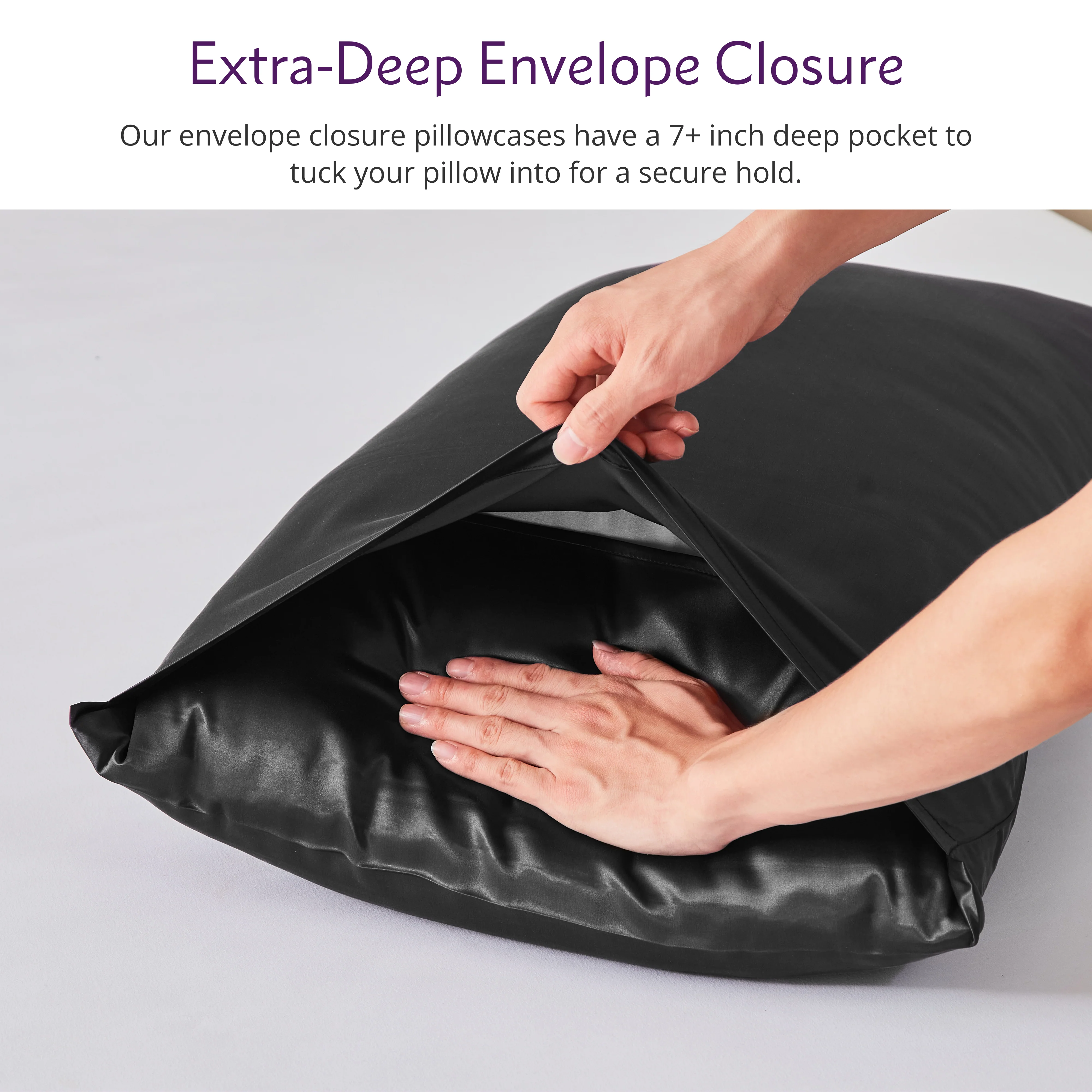 30 Momme Silk Pillowcase - Black - Image 7