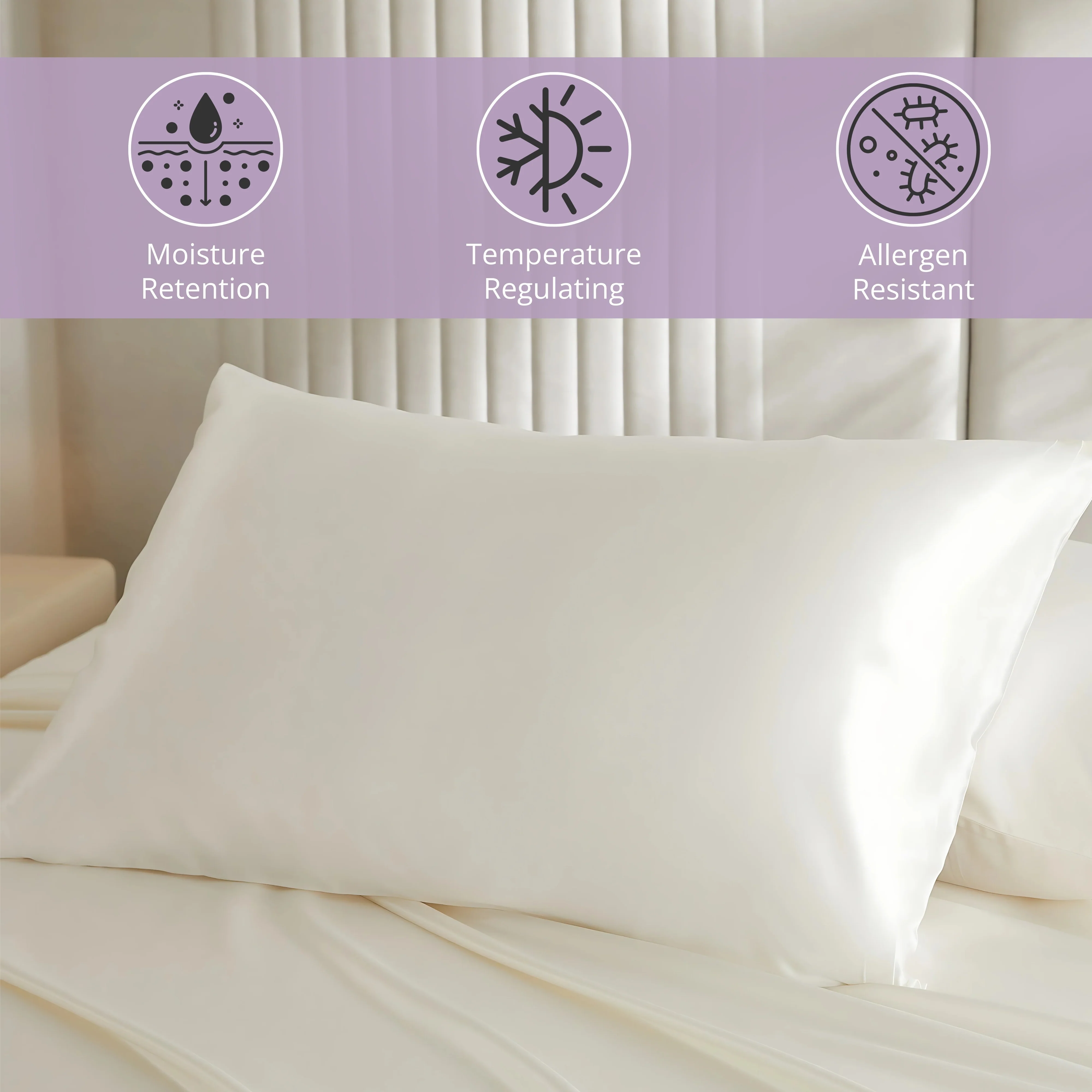 22 Momme Silk Pillowcase - Natural Ivory - Image 3