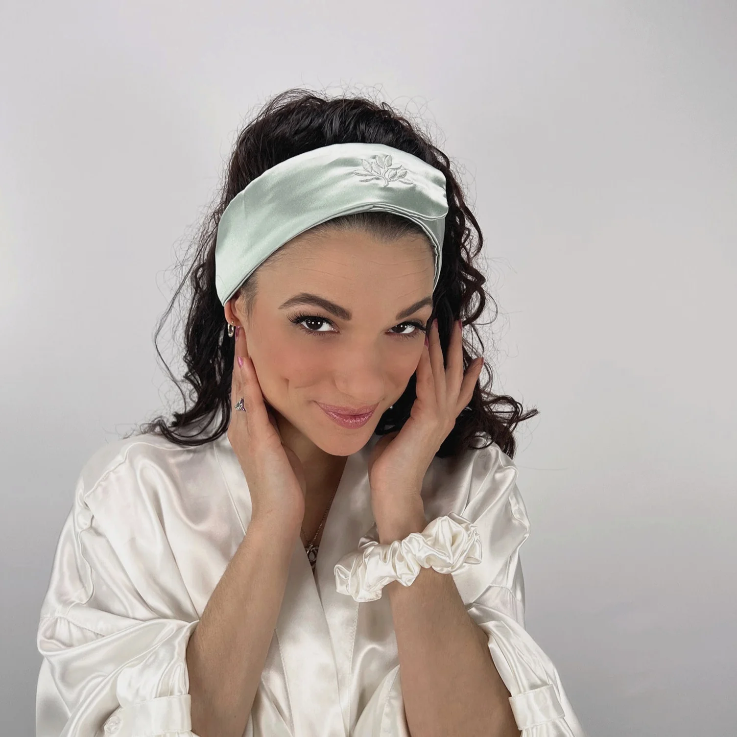Silk Glam Band - Sage - Image 7