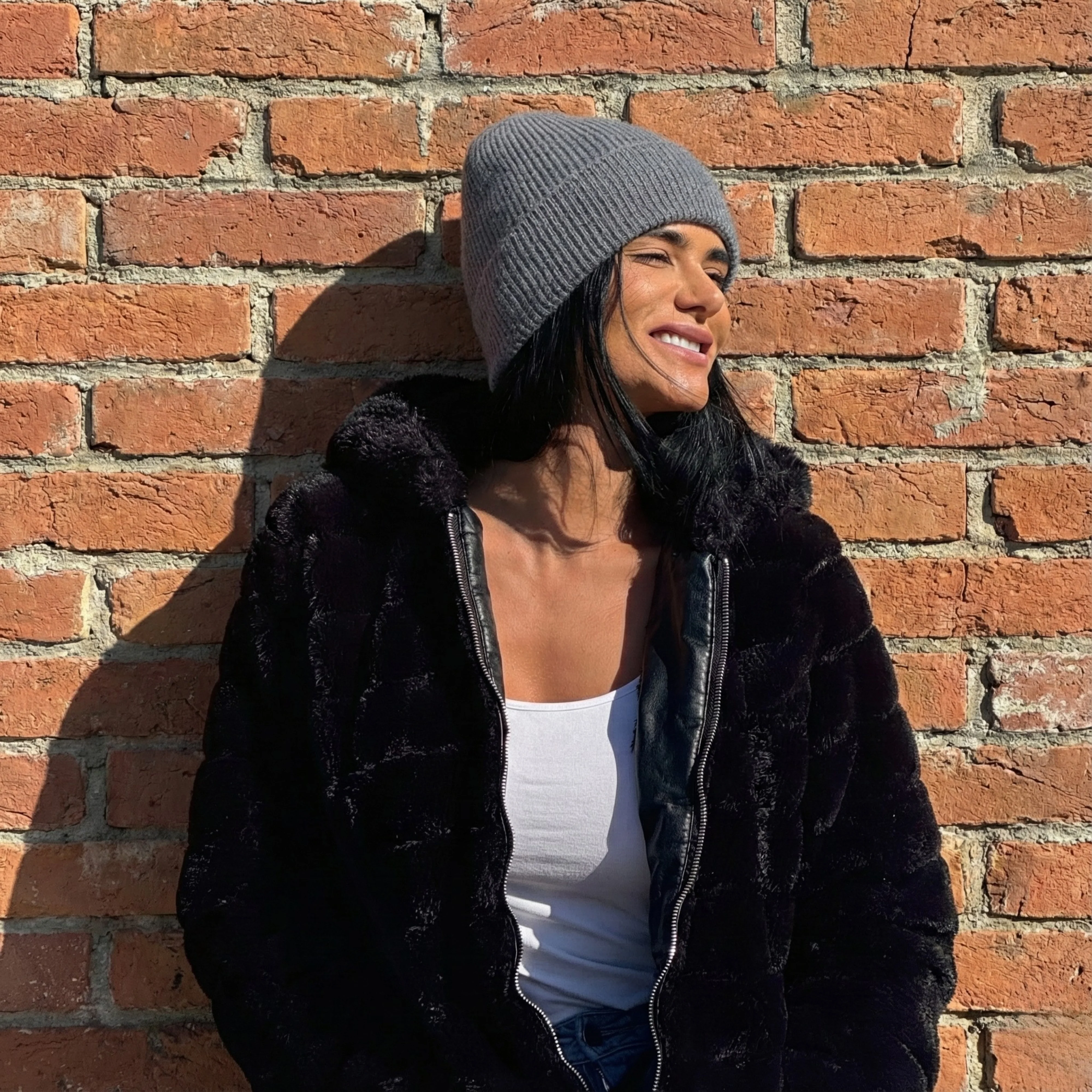 Silk-Lined Wool & Cashmere Beanie - Grey - Image 7