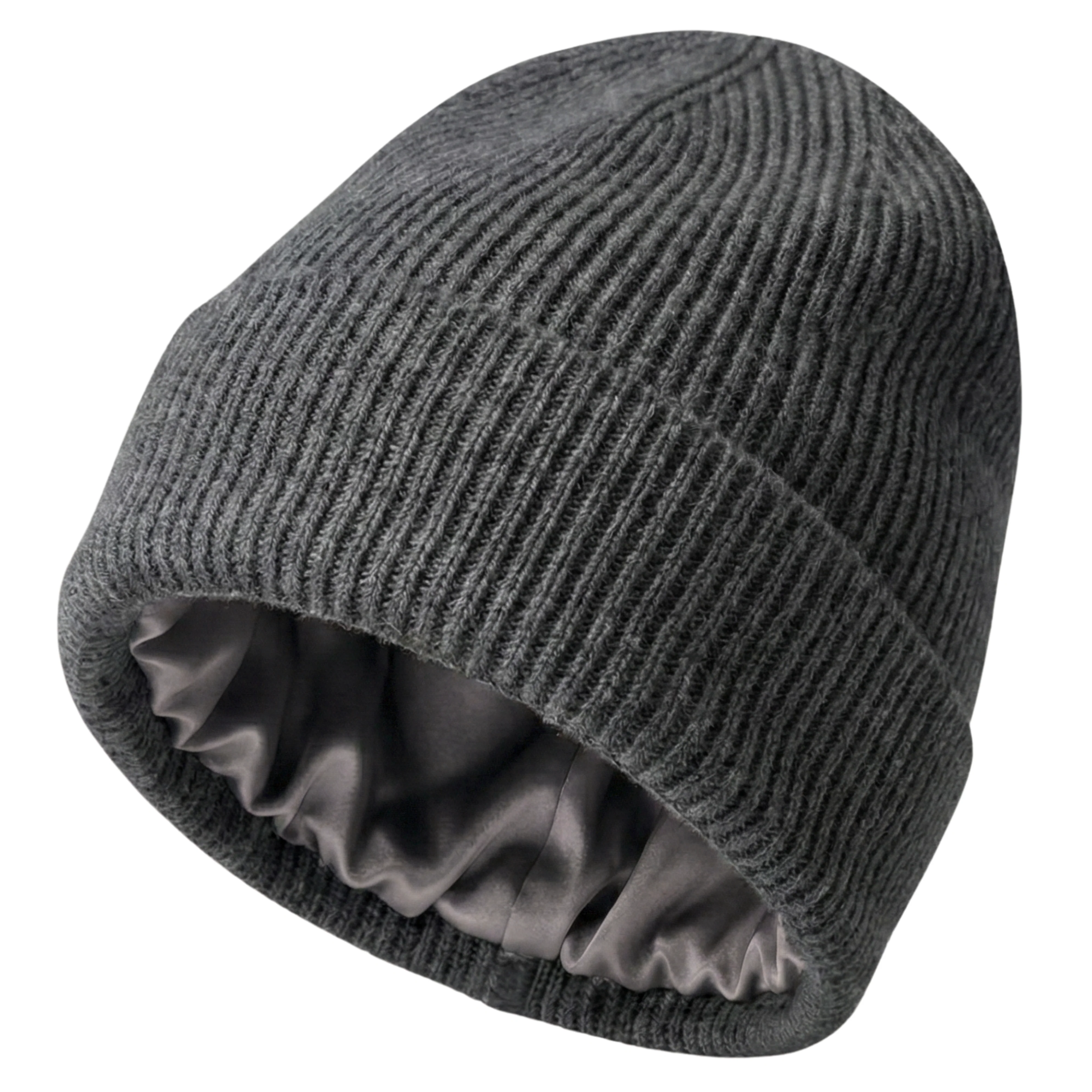 Silk-Lined Wool & Cashmere Beanie - Grey - Image 8