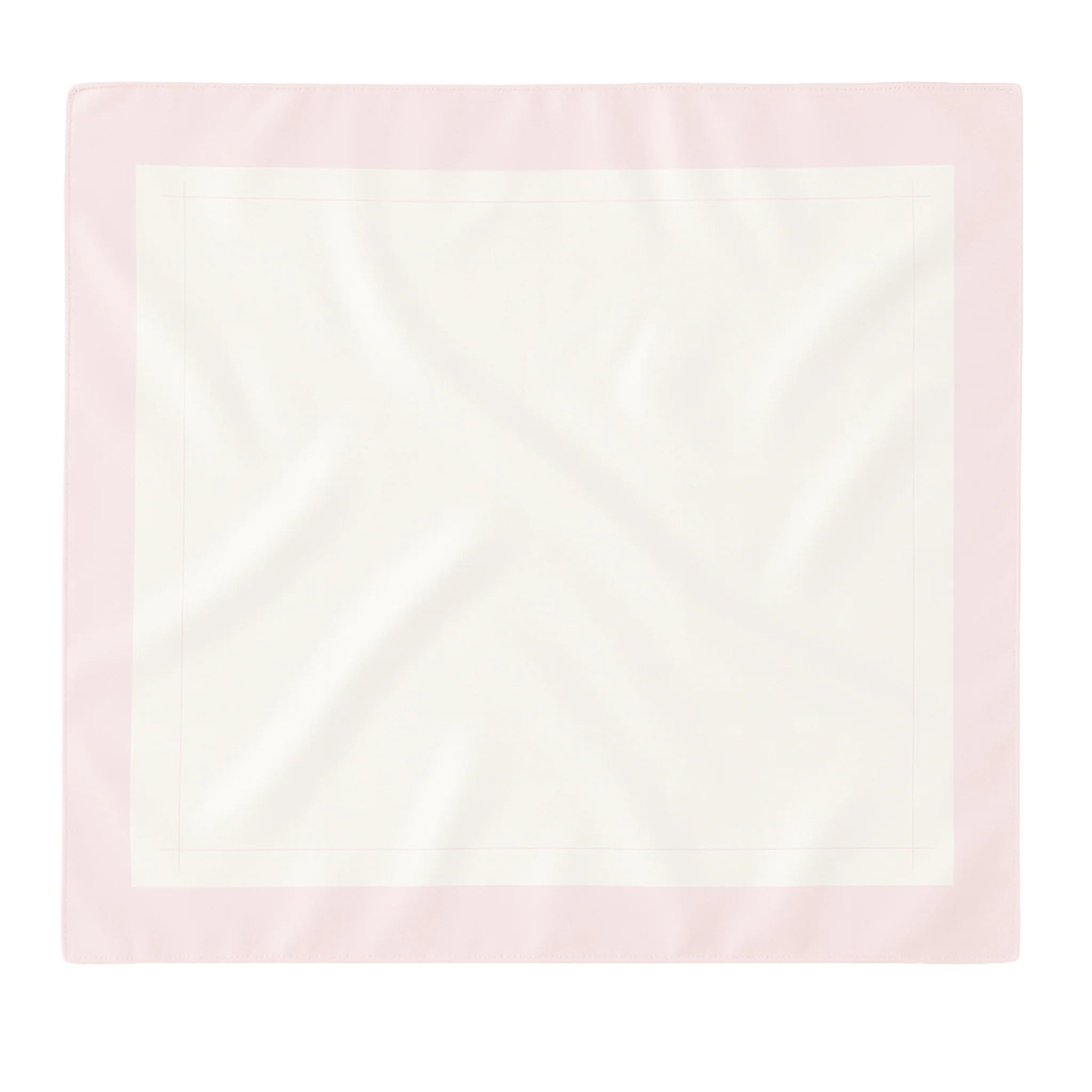 Silk Square Head Scarf - Pink/Ivory - Image 3